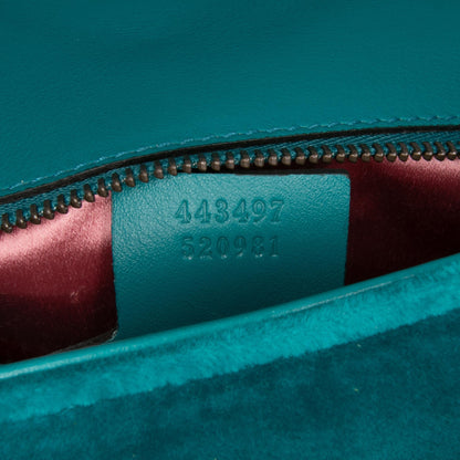 Gucci Small GG Marmont Matelasse Velvet Flap Crossbody