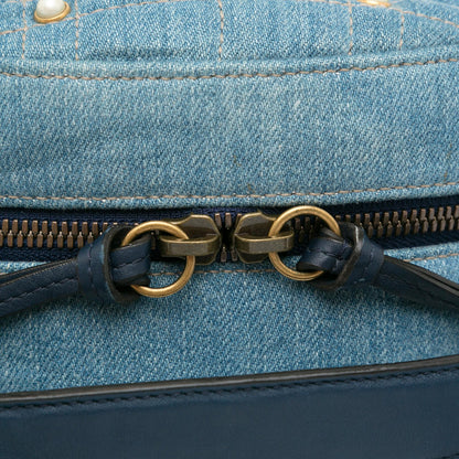 Gucci Small GG Marmont Pearl Denim Backpack (SHG-AWCod3)