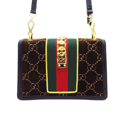 Gucci Small GG Velvet Sylvie Crossbody (SHG-UdhlJD)