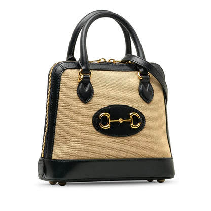 Gucci Small Horsebit 1955 Canvas Top Handle (SHG-7XpLq2)