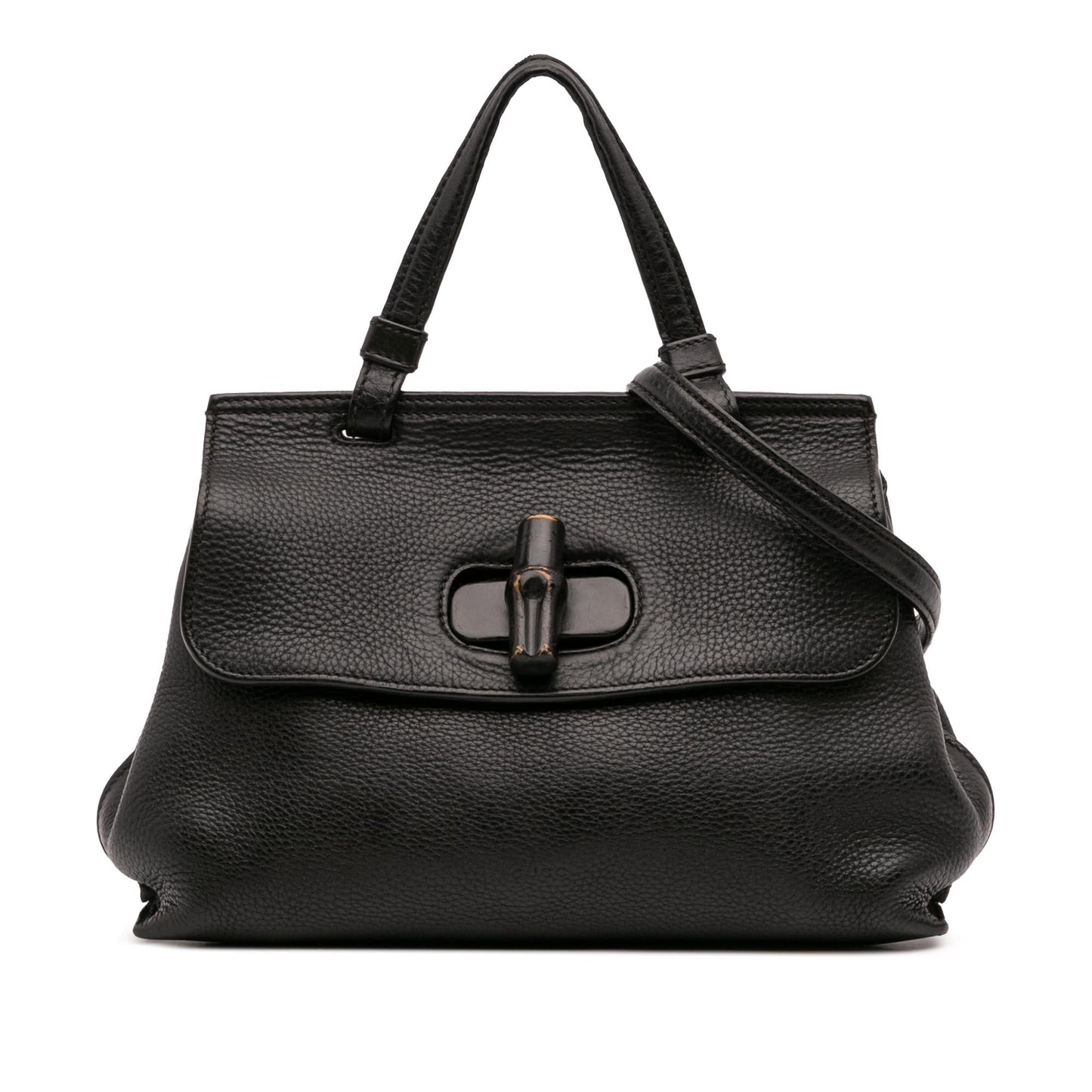 Gucci Small Leather Bamboo Daily Satchel