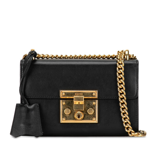 Gucci Small Leather Padlock Crossbody Bag (SHG-QBobEP)