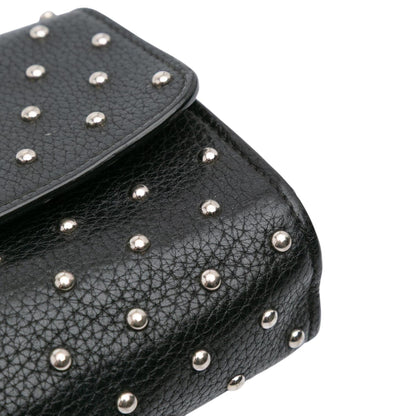 Gucci Small Leather Studded Miss Bamboo Crossbody