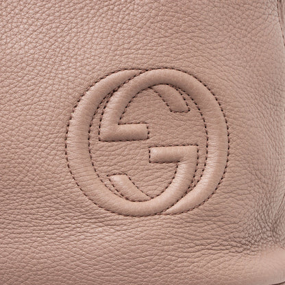 Gucci Small Pebbled Calfskin Soho Drawstring Backpack