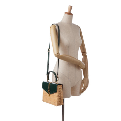 Gucci Small Sylvie Wicker Satchel (SHG-Wpjdzr)