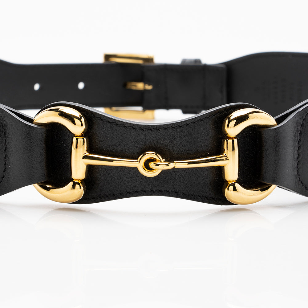 Gucci Smooth Leather Horsebit Belt - Size 30 / 75 (SHF-14990)