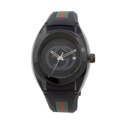 Gucci Stainless Steel Rubber GG Sync Watch (SHF-jivqmb)