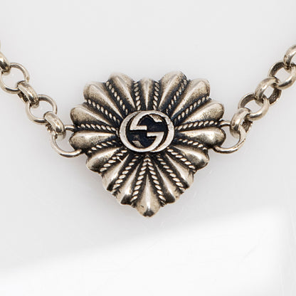Gucci Sterling Silver Mother Of Pearl Interlocking G Bracelet