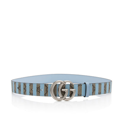 Gucci Striped GG Supreme GG Marmont Thin Belt - Size 30 / 75 (SHF-LKb9Q5)