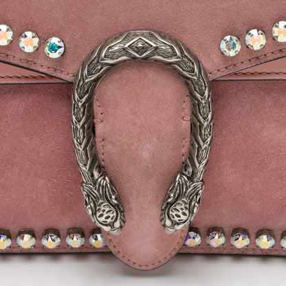 Gucci Suede Crystal Dionysus Medium Shoulder Bag