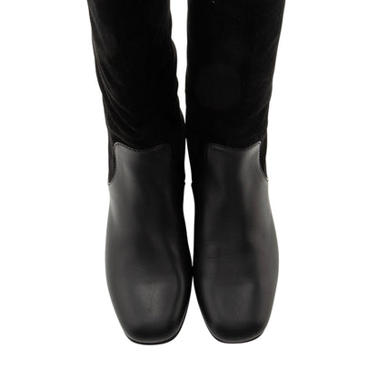 Gucci Suede Leather Bamboo Heel Knee High Boots - Size 6 / 36