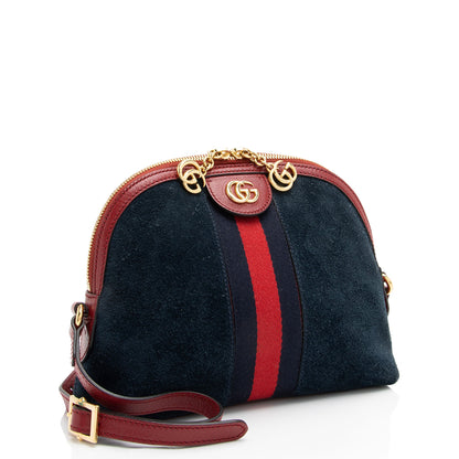 Gucci Suede Ophidia Dome Small Shoulder Bag (SHF-DKjfM3)