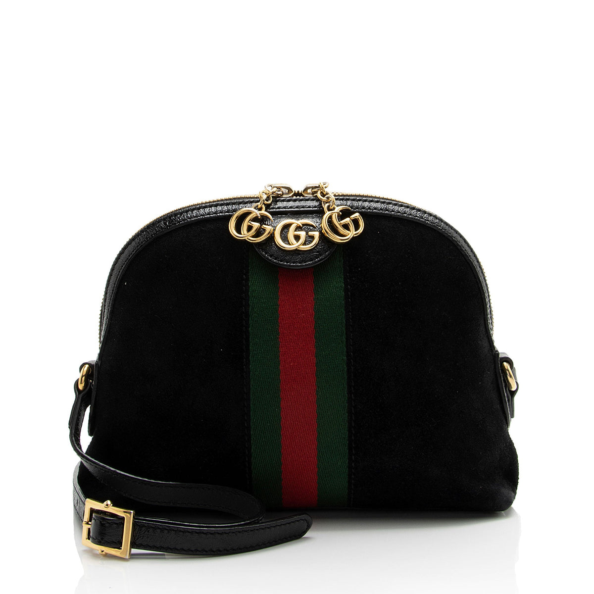 Gucci Suede Ophidia Dome Small Shoulder Bag (SHF-BDjB7x)