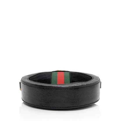 Gucci Suede Ophidia Round Mini Shoulder Bag (SHF-8Zp3I1)