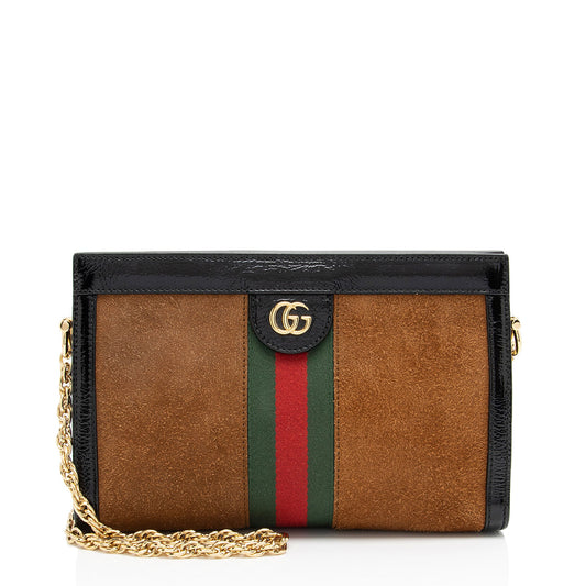 Gucci Suede Ophidia Small Shoulder Bag (SHF-1rb87i)