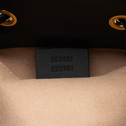 Gucci Suede Patent Leather Ophidia Small Bucket Bag