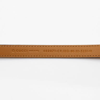 Gucci Suede Torchon GG Skinny Belt - Size 32 / 80 (SHF-DiEwSZ)