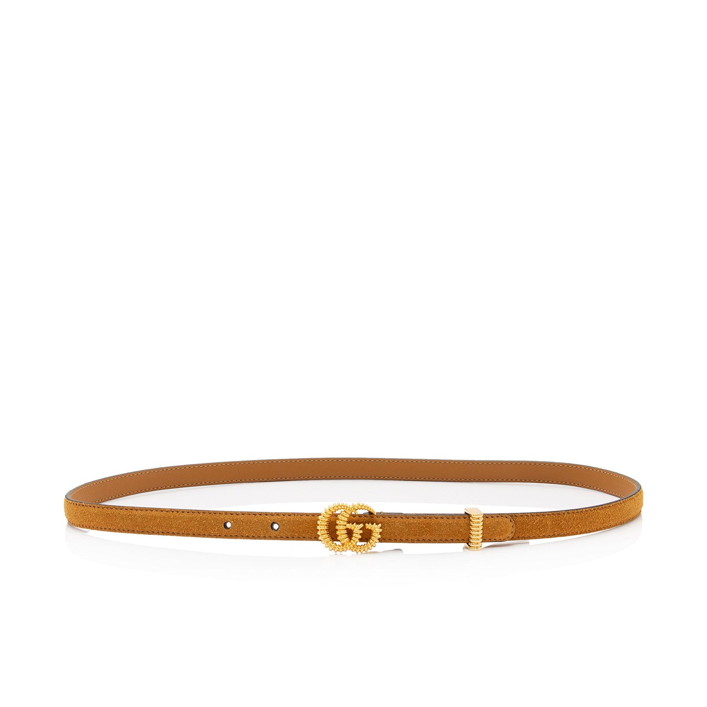 Gucci Suede Torchon GG Skinny Belt - Size 32 / 80 (SHF-DiEwSZ)