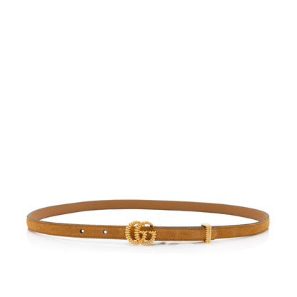 Gucci Suede Torchon GG Skinny Belt - Size 32 / 80 (SHF-LazQUS)