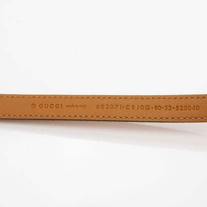 Gucci Suede Torchon GG Skinny Belt - Size 32 / 80 (SHF-3Q44dF)