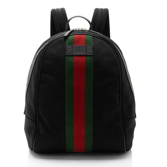 Gucci Techno Canvas Web Backpack (SHF-sknsmd)