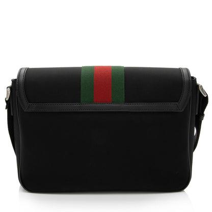 Gucci Techno Canvas Web Flap Messenger Bag (SHF-TK0IAS)