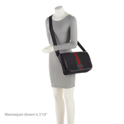 Gucci Techno Canvas Web Flap Messenger Bag (SHF-TK0IAS)