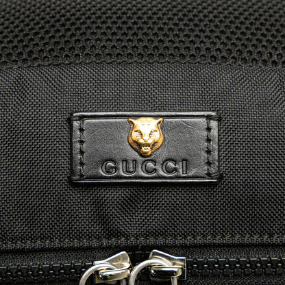 Gucci Techno Canvas Web L Aveugle Par Amour Embroidered Belt Bag