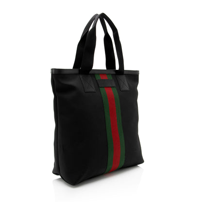 Gucci Techno Canvas Web Tote (SHF-5flfJ8)
