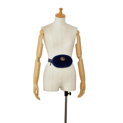 Gucci Velvet GG Marmont Matelasse Belt Bag (SHG-qgXms2)