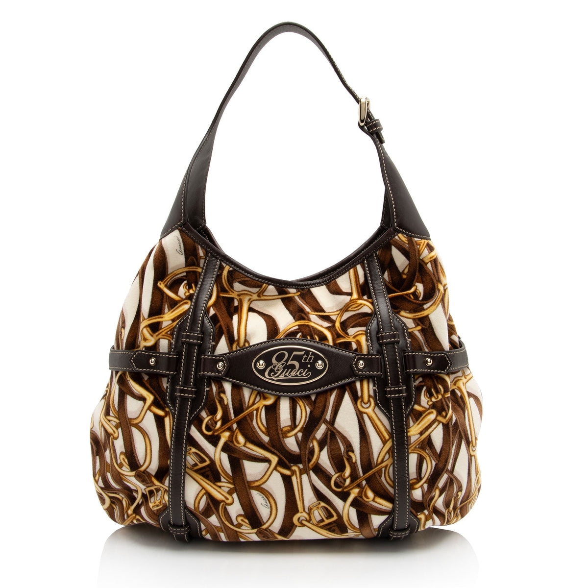 Gucci Velvet Horsebit 85th Anniversary Large Hobo (SHF-ojw6md)
