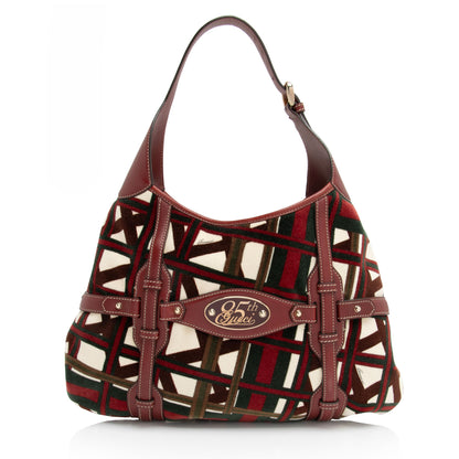 Gucci Velvet Horsebit 85th Anniversary Large Hobo (SHF-zg4KIX)