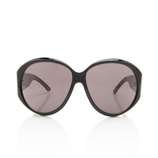 Gucci Vintage Crystal Logo Round Sunglasses