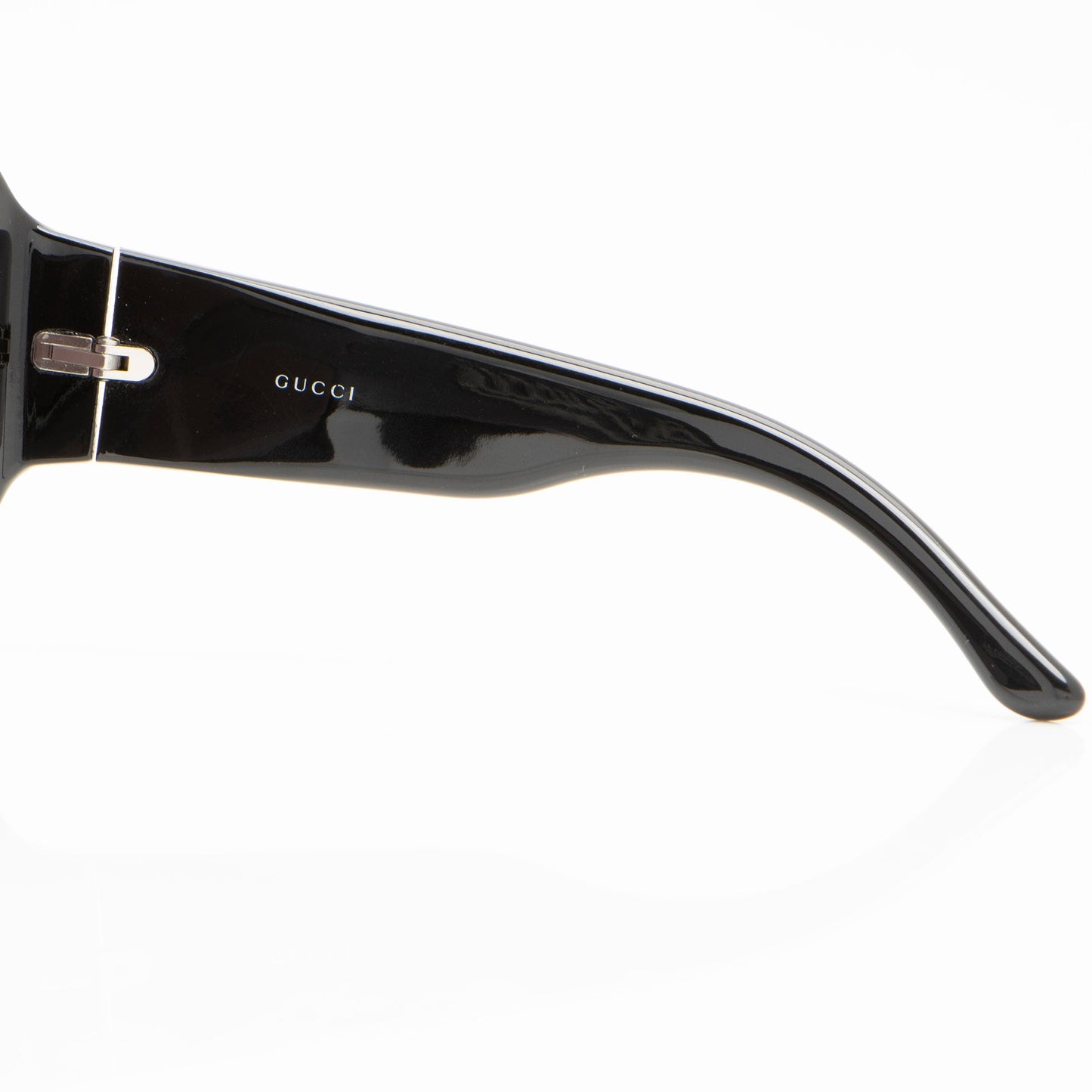 Gucci Vintage Crystal Logo Round Sunglasses