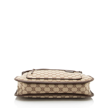 Gucci Vintage GG Canvas Front Pocket Shoulder Bag (SHF-OHFAEM)