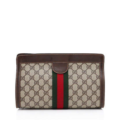 Gucci Vintage GG Plus Web Clutch (SHF-KLWssC)