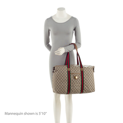 Gucci Vintage GG Plus Web Travel Tote (SHF-eJxKkp)