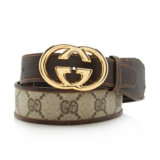 Gucci Vintage GG Supreme Interlocking GG Waist Belt - Size 32 / 80 (SHF-12779)