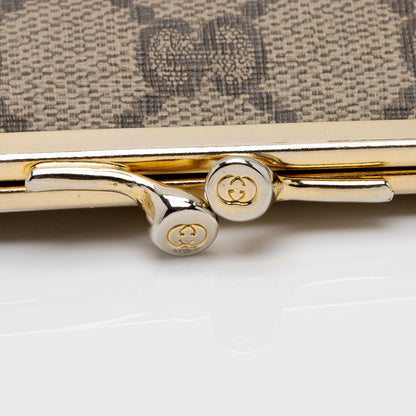 Gucci Vintage GG Supreme Kiss Lock Coin Pouch (SHF-xxZ0al)