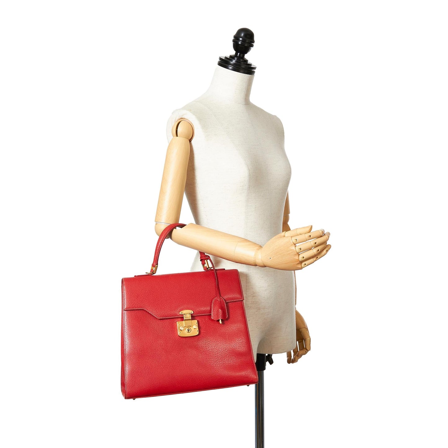 Gucci Vintage Lady Lock Leather Handbag (SHG-25497)