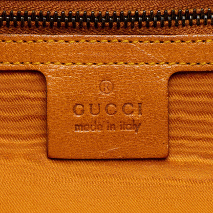 Gucci Vintage Leather Bamboo Studded Hobo