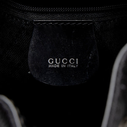 Gucci Vintage Nylon Bamboo Drawstring Bucket Bag