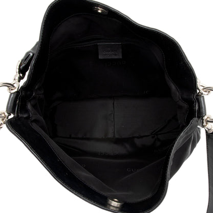 Gucci Vintage Nylon Bamboo Hobo (SHF-4WRjjt)