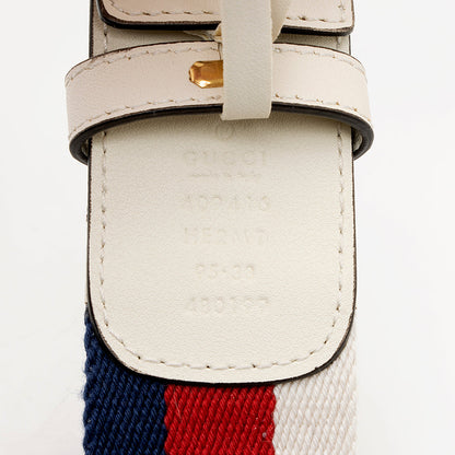 Gucci Web Calfskin Double G Belt - Size 38 / 95 (SHF-18979)