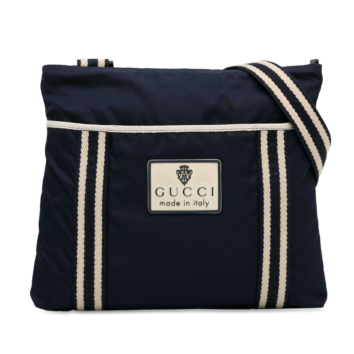 Gucci Web Crest Nylon Crossbody (SHG-RAJYVJ)