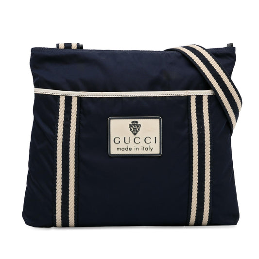 Gucci Web Crest Nylon Crossbody (SHG-RAJYVJ)