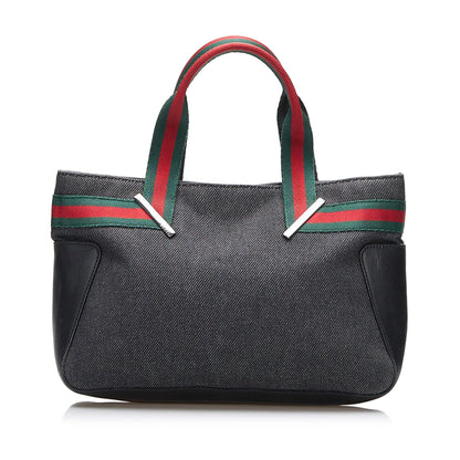 Gucci Web Denim Handbag (SHG-mvpGGk)