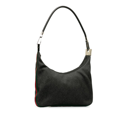 Gucci Web Denim Shoulder Bag (SHG-iAFw89)