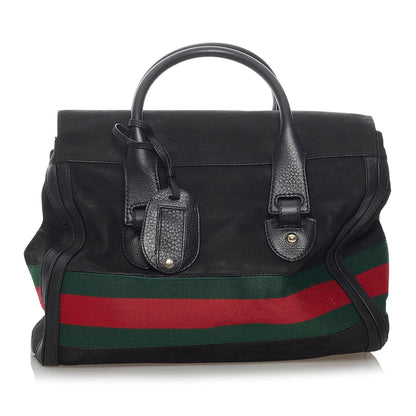 Gucci Web Heritage Nubuck Tote Bag (SHG-34479)