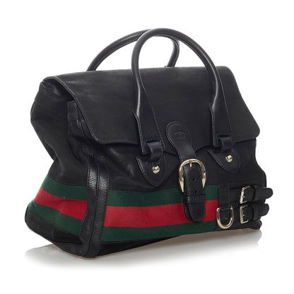 Gucci Web Heritage Nubuck Tote Bag (SHG-34479)